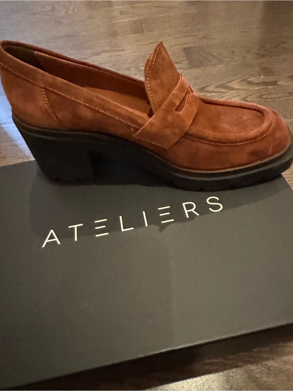 Women's Brown Suede Platform Loafer